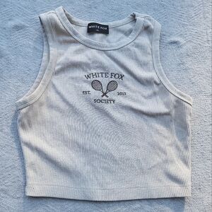 White Fox Crop Top